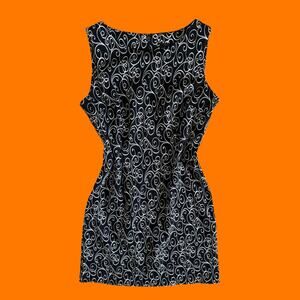 90's 00's vintage black and white office siren y2k bodycon mini dress Size 6P
